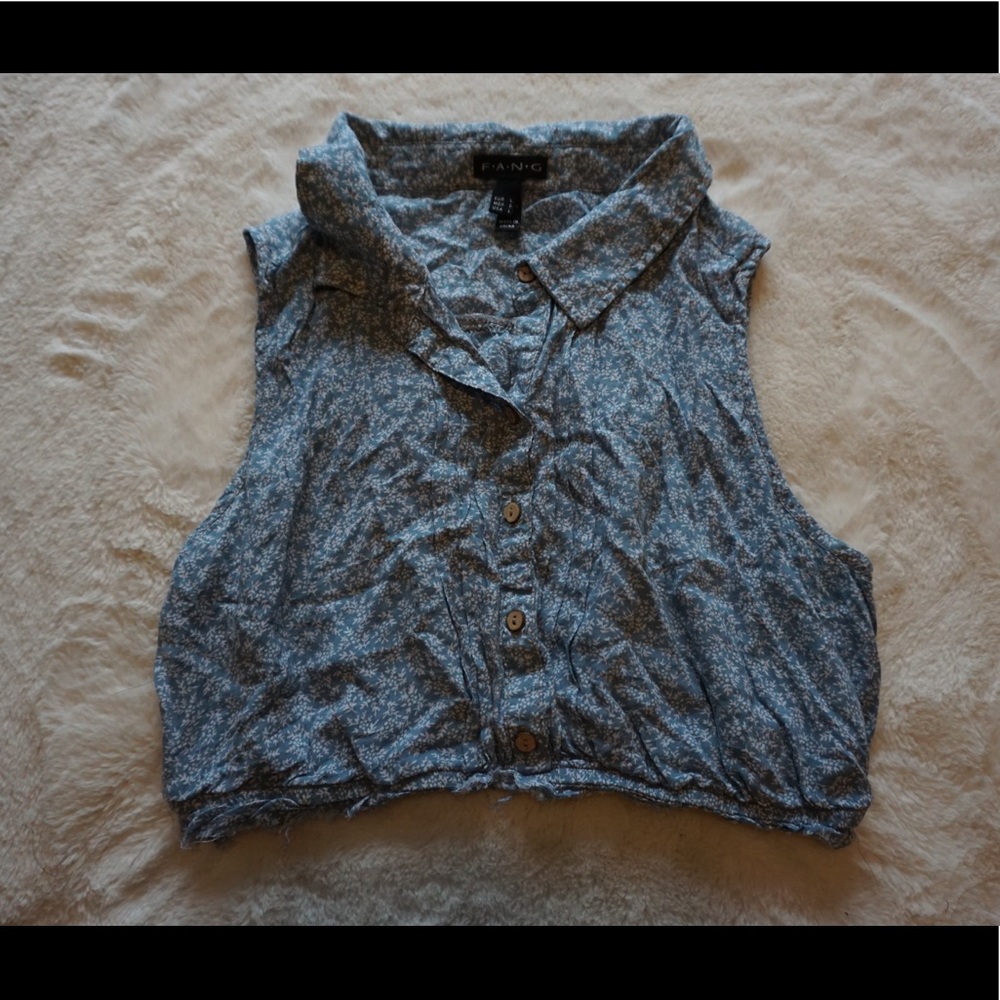 Cropped Collared Tank